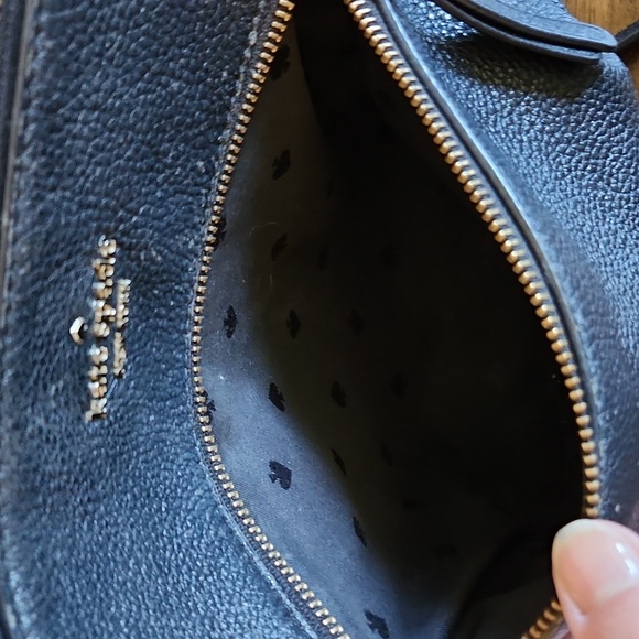 Kate Spade NY Jackson Black Pebbled Leather Crossbody Bag Purse Top Zip - Picture 8 of 12